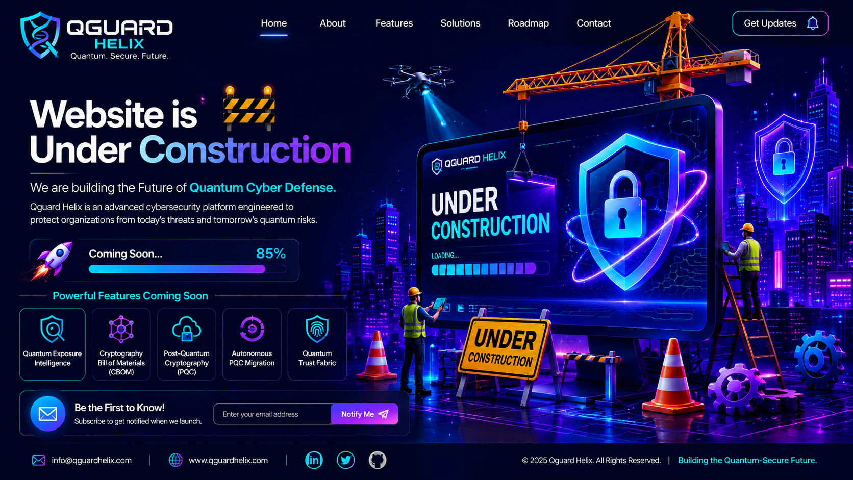 Qguard Helix website under construction